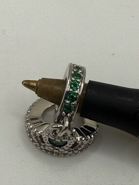 Beautiful Solid Sterling Personal Tiara w Blue/Green Stones in Bail! Charm!